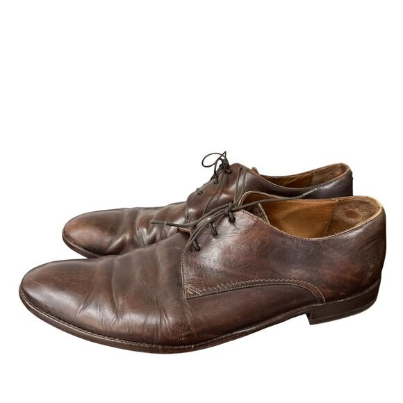 John Varvatos Men's Size 13 US Brown Lace Up Leather Oxford Dress Shoes - Picture 1 of 7